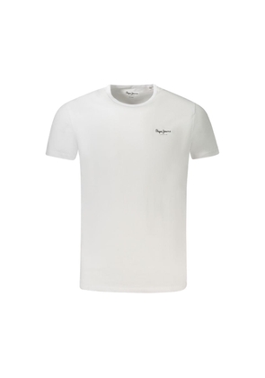 White Cotton Men T-Shirt - XL
