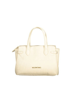Beige Polyethylene Women Handbag