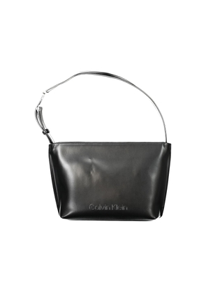 Black Polyester Women Handbag
