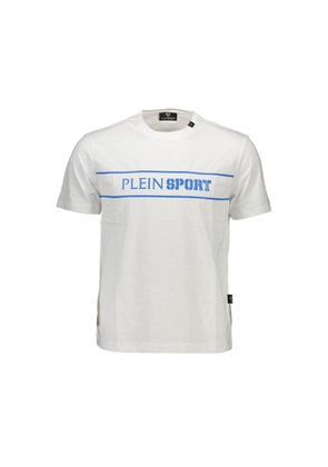 White Cotton Men T-Shirt - S