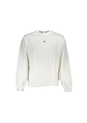 White Cotton Men Sweater - XL