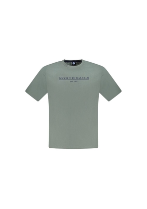 Green Cotton Men T-Shirt - S