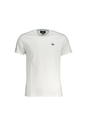 White Cotton Men T-Shirt - M