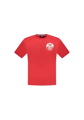Red Cotton Men T-Shirt - S