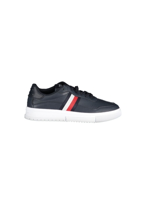 Blue Leather Men Sneaker - EU40/US7