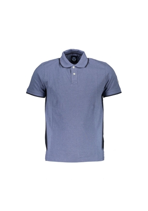North Sails Blue Cotton Men Polo Shirt - M