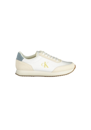 White Polyester Men Sneaker - EU40/US7