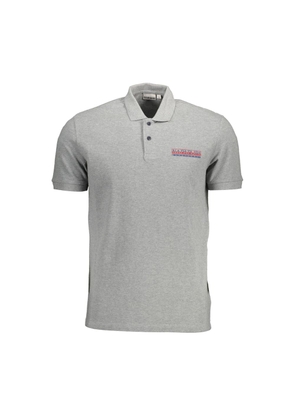 Brown Cotton Men Polo Shirt - L