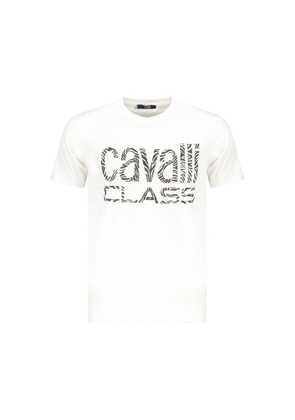 White Cotton Men T-Shirt - M