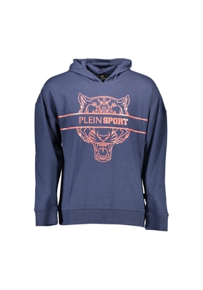 Blue Cotton Men Sweater - S