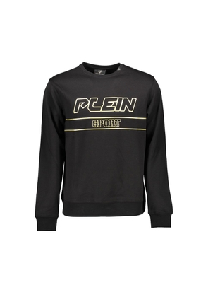 Plein Sport Black Cotton Men Sweater - S