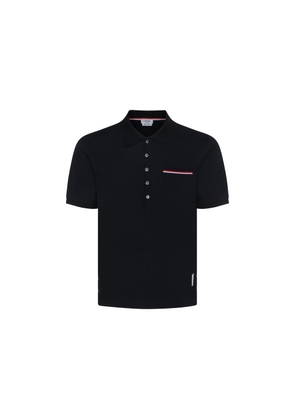 Thom Browne Blue Cotton Polo Shirt - 3