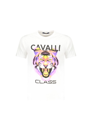 White Cotton Men T-Shirt - M