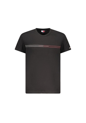 Black Cotton Men T-Shirt - XL