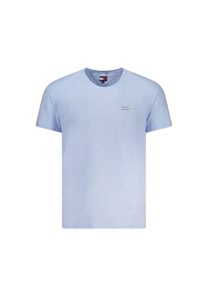 Blue Cotton Men T-Shirt - S