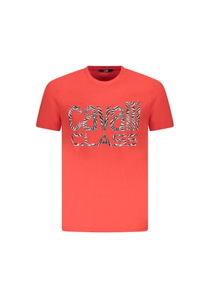 Red Cotton Men T-Shirt - M