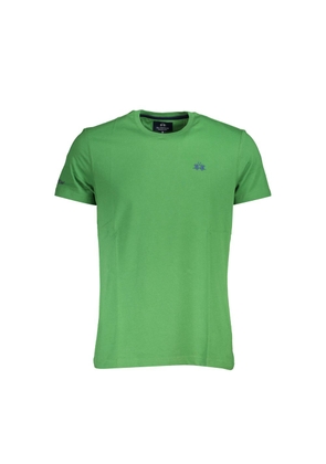 Green Cotton Men T-Shirt - M