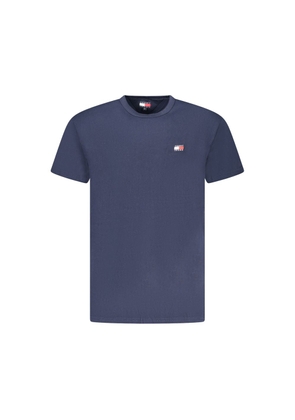 Blue Cotton Men T-Shirt - S