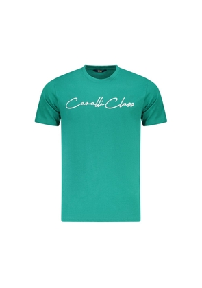Green Cotton Men T-Shirt - M