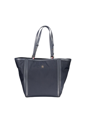 Blue Polyester Handbag