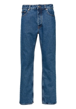 monogram-embossed straight-leg jeans - 30 DENIM