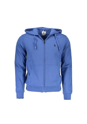 Blue Cotton Men Sweater Hoodie - XXL