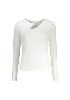 White Polyester Women Top - XS