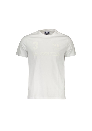 White Cotton Men T-Shirt - M