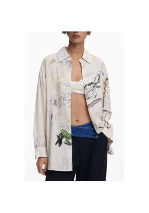 Desigual White Cotton Shirt - S