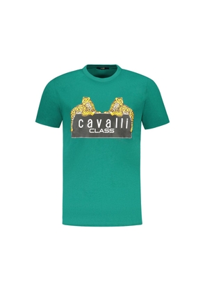 Green Cotton Men T-Shirt - M