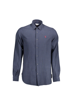 Blue Cotton Men Shirt - XL