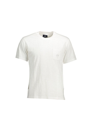 White Cotton Men T-Shirt - M