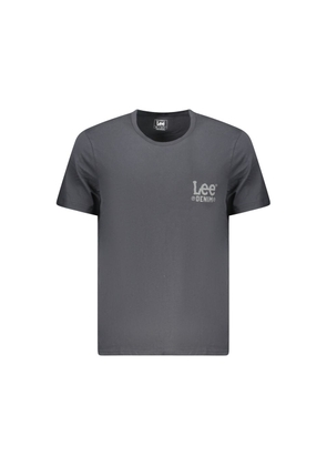 Black Cotton Men T-Shirt - S