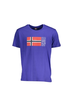 Blue Cotton Men T-Shirt - XL