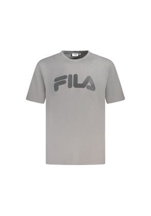 Gray Cotton Men T-Shirt - S