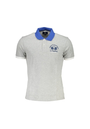 Brown Cotton Men Polo Shirt - S