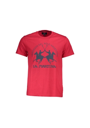 Red Cotton Men T-Shirt - M