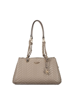 Brown Polyethylene Women Handbag