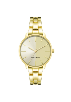 Nine West Gold Metal Dress Watch