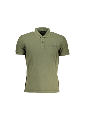Napapijri Green Cotton Men Polo Shirt - S