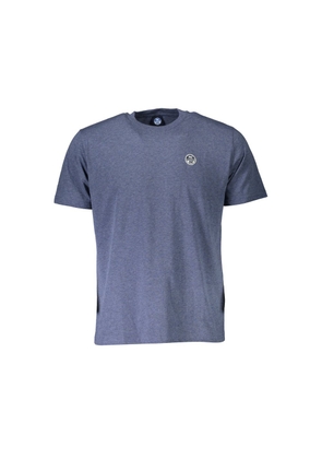 Blue Cotton Men T-Shirt - M