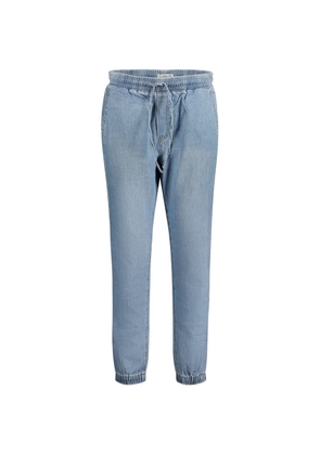 Light Blue Cotton Women Jeans - M