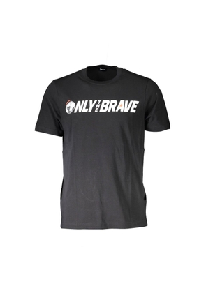 Black Cotton Men T-Shirt - XL