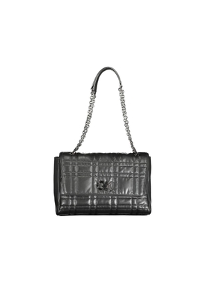 Black Polyester Women Handbag