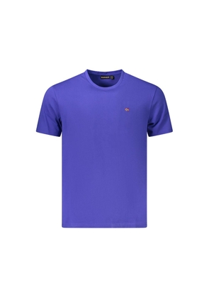 Napapijri Blue Cotton Men T-Shirt - S