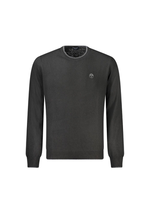 Black Wool Men Sweater - XL