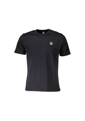 Black Cotton Men T-Shirt - XL