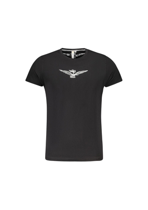 Black Cotton T-Shirt - M