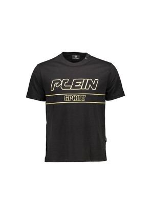 Black Cotton Men T-Shirt - M