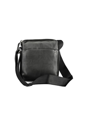 Black Polyester Men Shoulder Bag